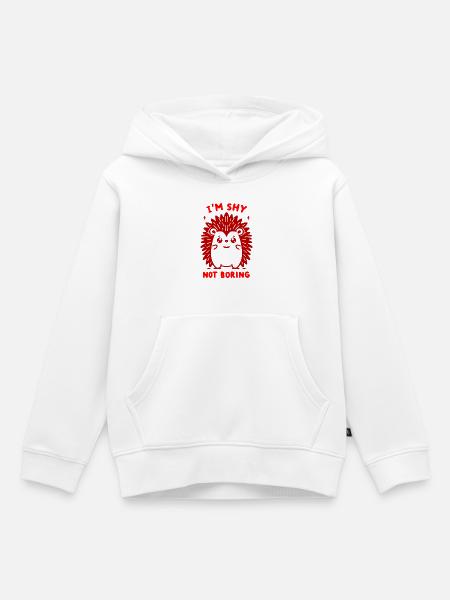 Schüchterner Roter Igel - Kinder Premium Organic Hoodie - Weiß