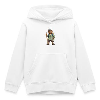 Alpenabenteuer Murmeltier auf Wanderschaft - Kinder Premium Organic Hoodie - Weiß - Vorne - AI Model Kid Female (0cm)
