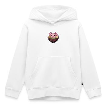 Süßer Axolotl in der Ramen Suppenschüssel - Kinder Premium Organic Hoodie - Weiß - Vorne - AI Model Kid Female (0cm)