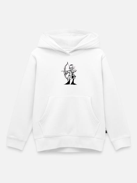 BowBeast- Archer - Kinder Premium Organic Hoodie - Weiß