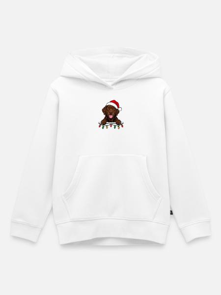 Weihnachten Brauner Labrador - Kinder Premium Organic Hoodie - Weiß