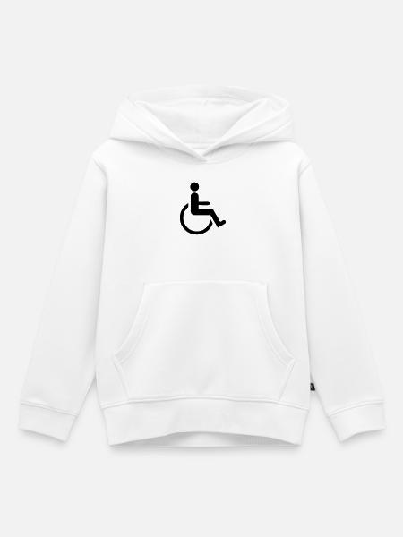 Rollstuhlfahrer - Kinder Premium Organic Hoodie - Weiß