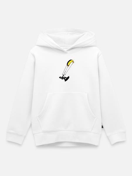 kite-surf - Kinder Premium Organic Hoodie - Weiß