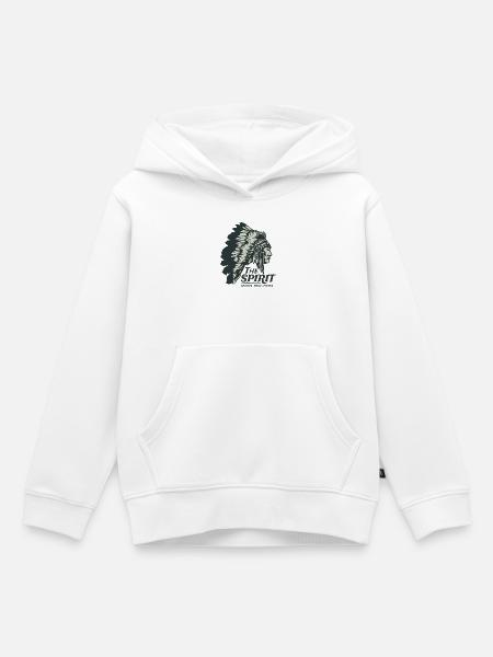 Indianer Häuptling Apache Federschmuck Geschenk - Kinder Premium Organic Hoodie - Weiß