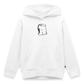 Dino - RAWR - Sweat Premium à capuche enfant bio - blanc - Devant - AI Model Kid Female (0cm)