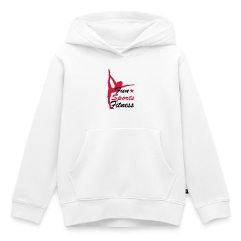 sports - Kids Premium Organic Hoodie - white - Front - AI Model Kid Female (0cm)