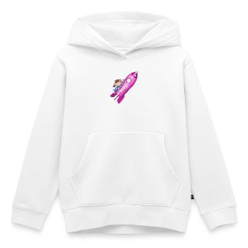 rocket - Kids Premium Organic Hoodie - white - Front - AI Model Kid Female (0cm)