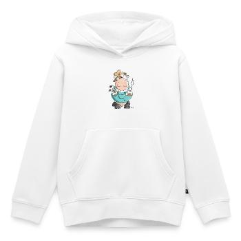 Bauer Ewald - Kuh - Bauernhof - Kinder Premium Organic Hoodie - Weiß - Vorne - AI Model Kid Female (0cm)