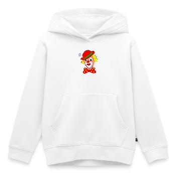 clown - Sweat Premium à capuche enfant bio - blanc - Devant - AI Model Kid Female (0cm)