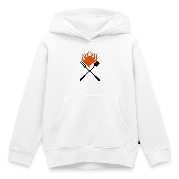 grillbesteck - Kinder Premium Organic Hoodie - Weiß - Vorne - AI Model Kid Female (0cm)