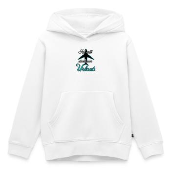 Urlaub Reise Flugzeug Ferien Sprüche - Kinder Premium Organic Hoodie - Weiß - Vorne - AI Model Kid Female (0cm)