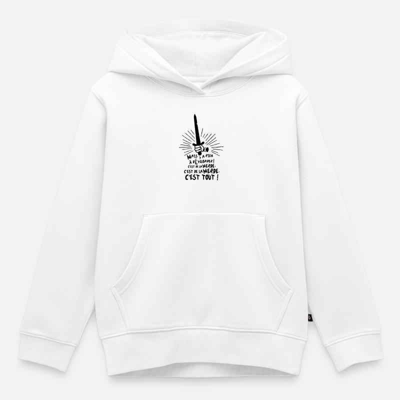 C'est de la merde, c'est tout ! Karadoc - Sweat Premium à capuche enfant bio - blanc