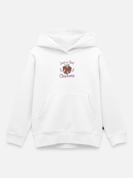 Huhn Hühner - Kinder Premium Organic Hoodie - Weiß