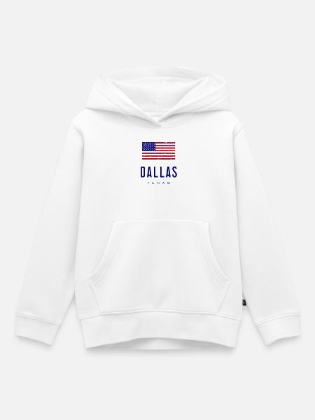 Dallas /// Texas - Kinder Premium Organic Hoodie - Weiß