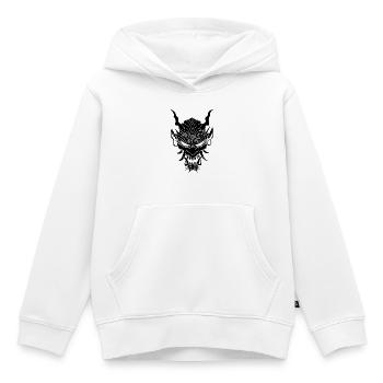 Démon gothique noir - Sweat Premium à capuche enfant bio - blanc - Devant - AI Model Kid Female (0cm)