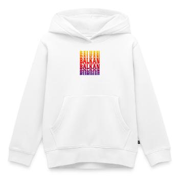 Design des Balkans - Sweat Premium à capuche enfant bio - blanc - Devant - AI Model Kid Female (0cm)