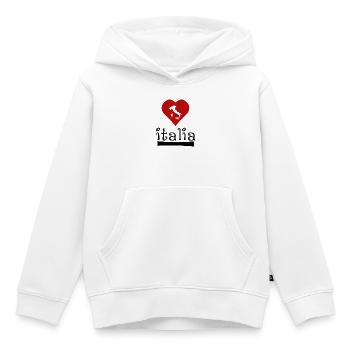 Italia - Kids Premium Organic Hoodie - white - Front - AI Model Kid Female (0cm)