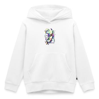 Joueur de basket-ball - Joueur de basket-ball - Slamdunk - Sweat Premium à capuche enfant bio - blanc - Devant - AI Model Kid Female (0cm)