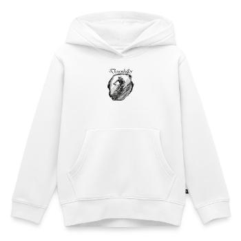 Downhiller - Kids Premium Organic Hoodie - white - Front - AI Model Kid Female (0cm)