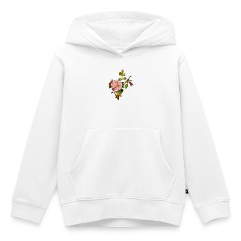 Fleur de rose rose délicate - Sweat Premium à capuche enfant bio - blanc - Devant - AI Model Kid Female (0cm)