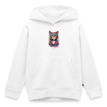 Süße Katze - Kinder Premium Organic Hoodie - Weiß - Vorne - AI Model Kid Female (0cm)