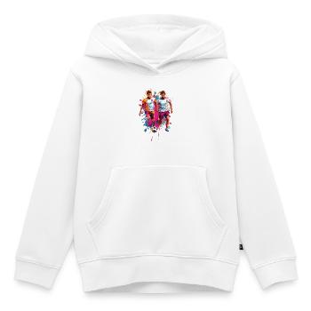 Fußballspieler - Kinder Premium Organic Hoodie - Weiß - Vorne - AI Model Kid Female (0cm)