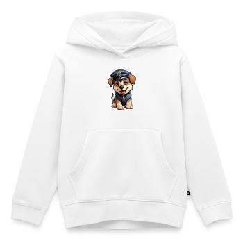 Hunde Polizistin - Kinder Premium Organic Hoodie - Weiß - Vorne - AI Model Kid Female (0cm)