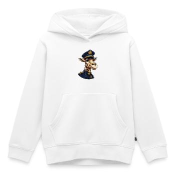 Giraffen Polizistin - Kinder Premium Organic Hoodie - Weiß - Vorne - AI Model Kid Female (0cm)