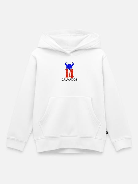 Calvados - Sweat Premium à capuche enfant bio - blanc
