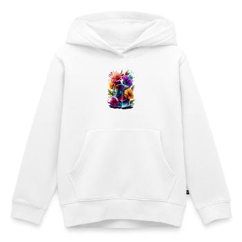 Fleurs de fleuristerie - Orchidée Bouquet Flora - Sweat Premium à capuche enfant bio - blanc - Devant - AI Model Kid Female (0cm)