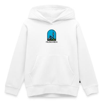 Munich - Tower - Kids Premium Organic Hoodie - white - Front - AI Model Kid Female (0cm)