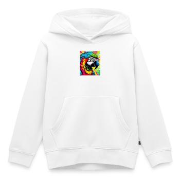 Papagei Pop Art - Kinder Premium Organic Hoodie - Weiß - Vorne - AI Model Kid Female (0cm)