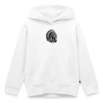 Amerikanisch Indianer Amerikanische Rote Haut - Kinder Premium Organic Hoodie - Weiß - Vorne - AI Model Kid Female (0cm)