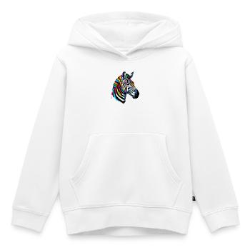 Zebra - Kinder Premium Organic Hoodie - Weiß - Vorne - AI Model Kid Female (0cm)