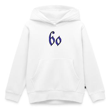 60. 60 JAHRE. 60. JAHRESTAG. 60. GEBURTSTAG. - Kinder Premium Organic Hoodie - Weiß - Vorne - AI Model Kid Female (0cm)