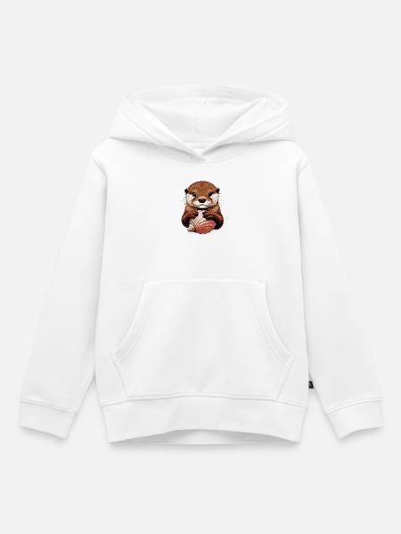 Otter - Kinder Premium Organic Hoodie - Weiß