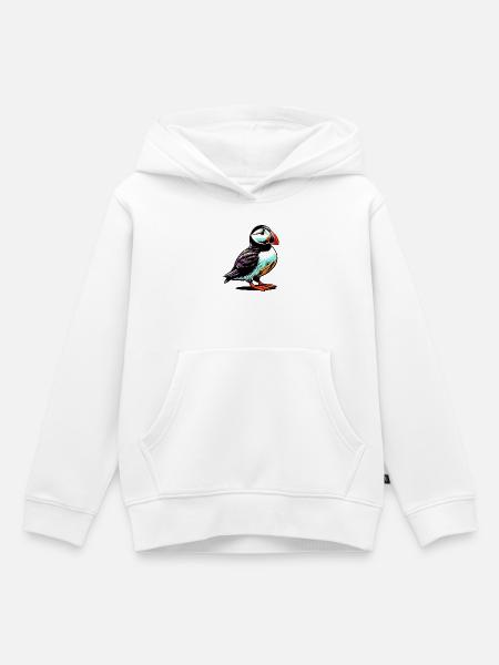 Papageitaucher - Kinder Premium Organic Hoodie - Weiß