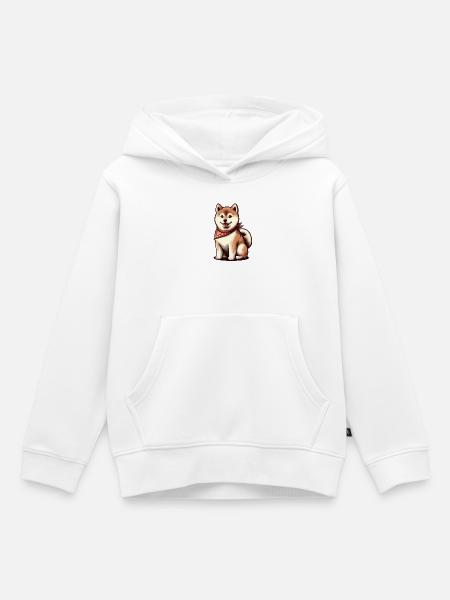 Shiba inu - Kinder Premium Organic Hoodie - Weiß