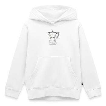Machine à expresso Mocca - Sweat Premium à capuche enfant bio - blanc - Devant - AI Model Kid Female (0cm)