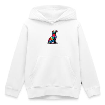 Phoque - Sweat Premium à capuche enfant bio - blanc - Devant - AI Model Kid Female (0cm)