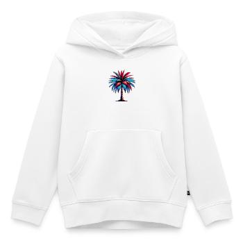 Palme - Kinder Premium Organic Hoodie - Weiß - Vorne - AI Model Kid Female (0cm)