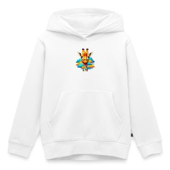 Giraffe with head in cloud clouds - Kids Premium Organic Hoodie - white - Front - AI Model Kid Female (0cm)