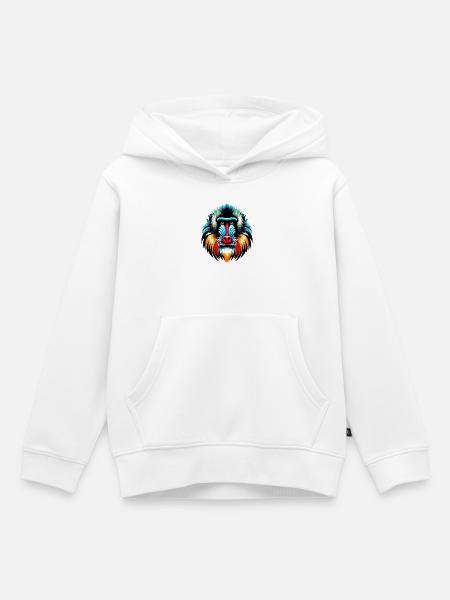 Mandrill-Affe - Kinder Premium Organic Hoodie - Weiß
