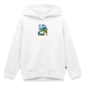 Aquarell Landkarte Ko Phangan - Kinder Premium Organic Hoodie - Weiß - Vorne - AI Model Kid Female (0cm)