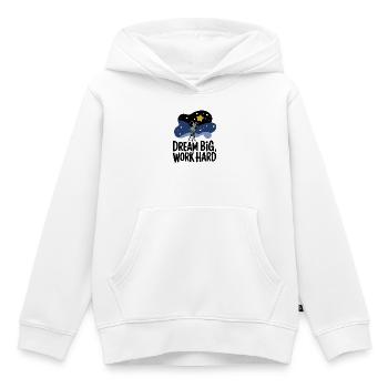 Dream Big, Work Hard Star Seeker - Kids Premium Organic Hoodie - white - Front - AI Model Kid Female (0cm)