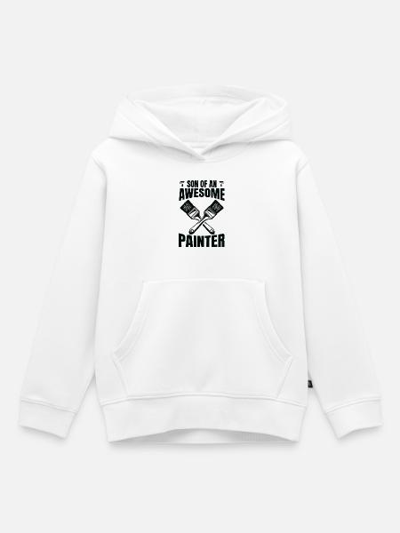 Maler Sohn - Kinder Premium Organic Hoodie - Weiß