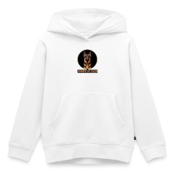 Bodyguard Schäferhund Portrait - Kinder Premium Organic Hoodie - Weiß - Vorne - AI Model Kid Female (0cm)