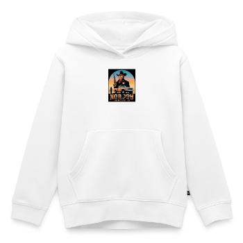 Shérif du Texas - Sweat Premium à capuche enfant bio - blanc - Devant - AI Model Kid Female (0cm)