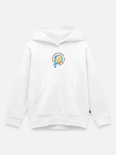 Katze raus - Kinder Premium Organic Hoodie - Weiß