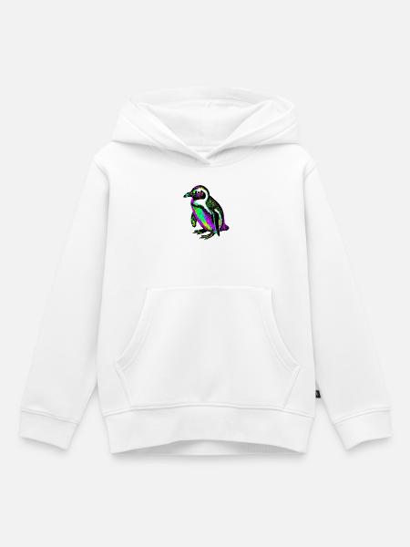 Pinguin - Kinder Premium Organic Hoodie - Weiß